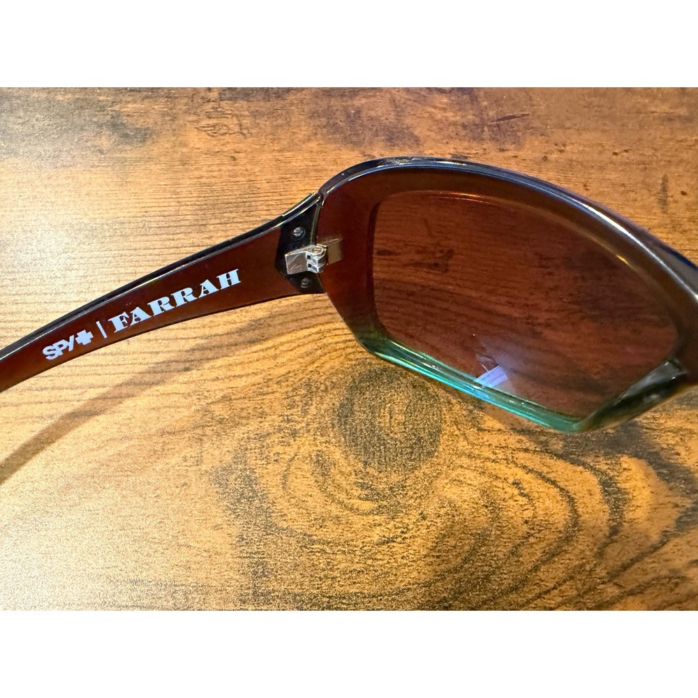 Spy Optic Farrah Sunglasses Brown Teal Gradient Oversized Butterfly 62-15-125 - Picture 4 of 7